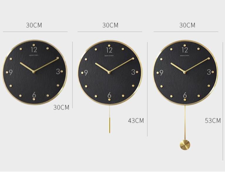 Natural Marble Pendulum Analog Silent Clock