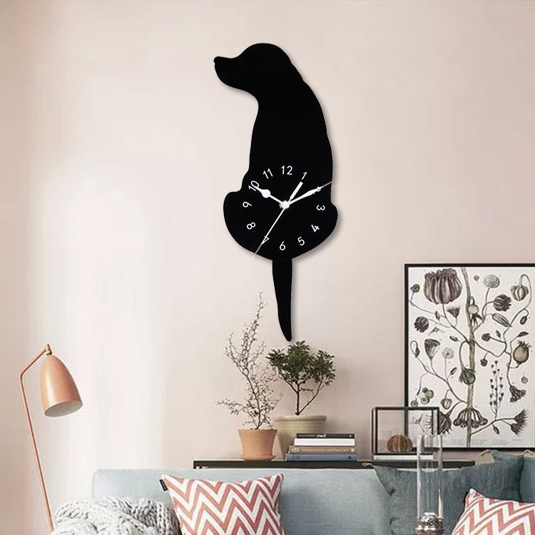 Hanging Dog Tail Silent Pendulum Clock