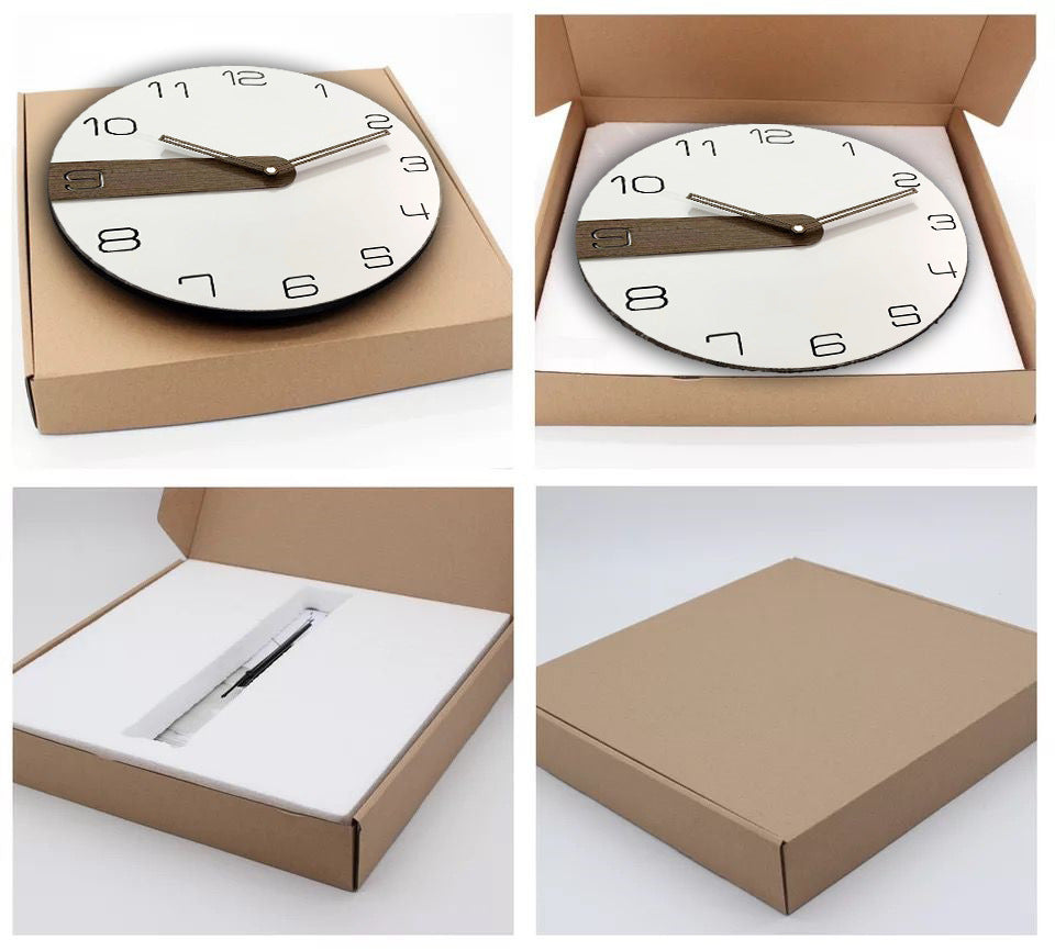 Modern Wooden Silent Wall Clock 12 Inches