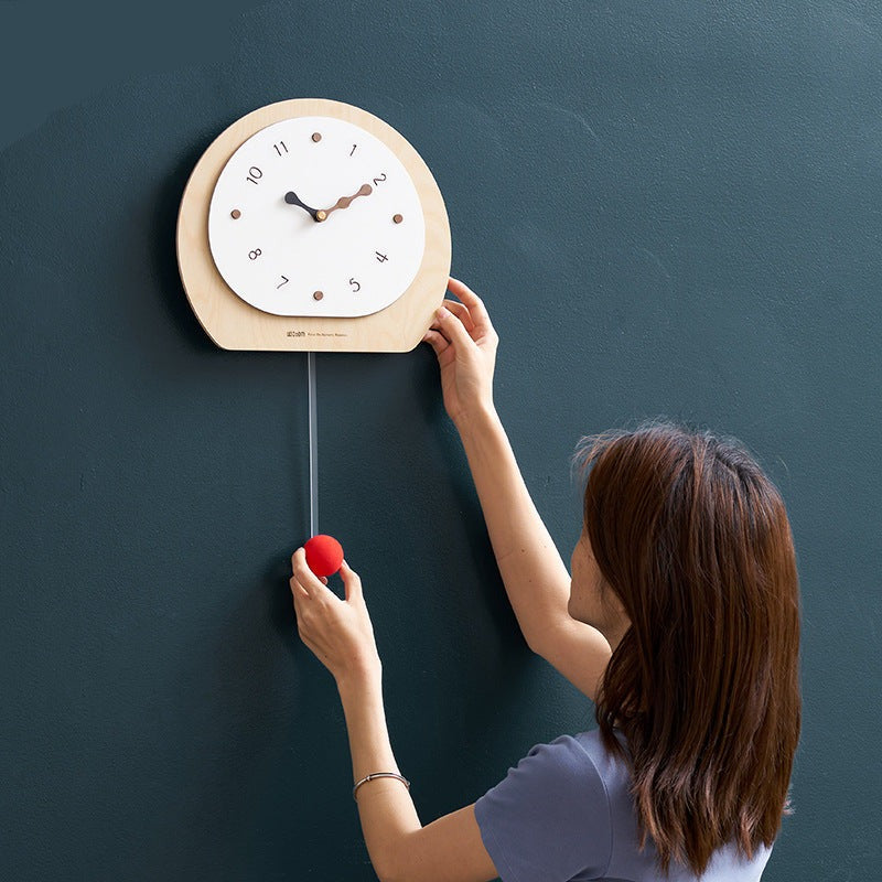 Nordic Pendulum Wall Décor Clock for Living Room