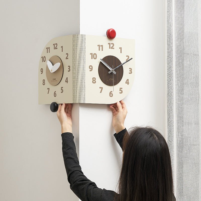 Loforay™ Creative Double Sided Wall Corner Deco Clock
