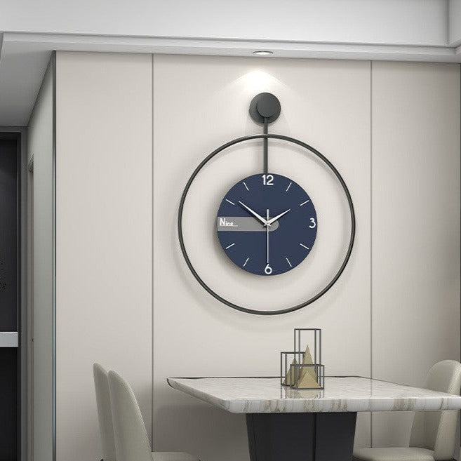 Wall Hanging Minimalist Clock for Livingroom Battery Operated