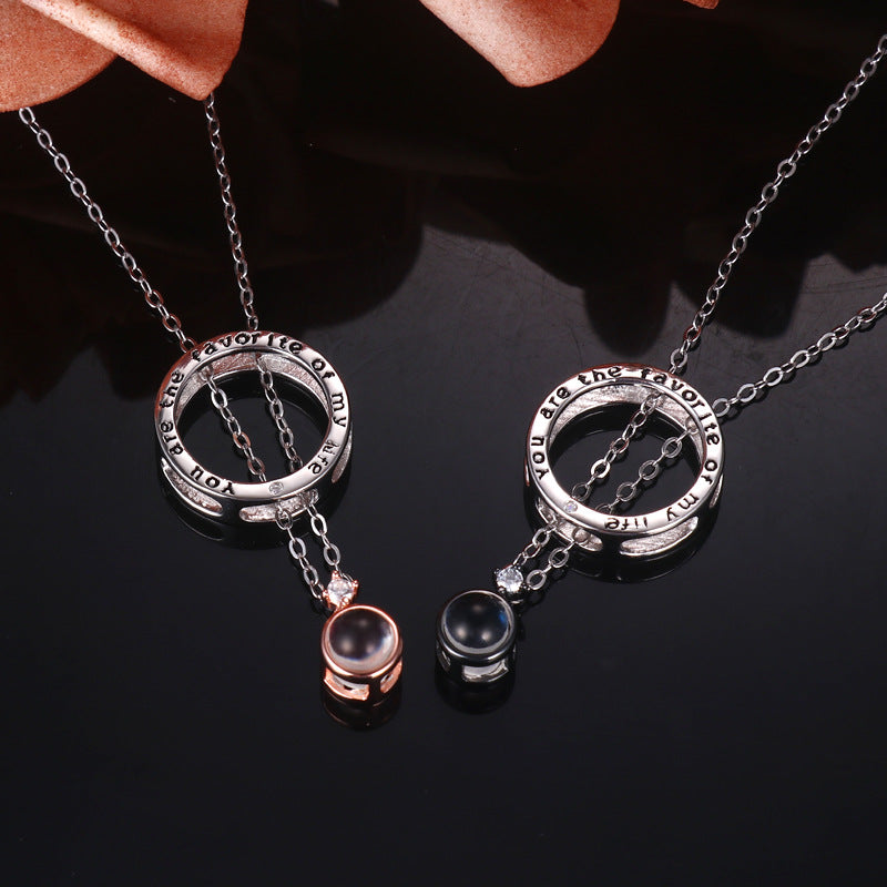 Lover's Photo Projection Necklace