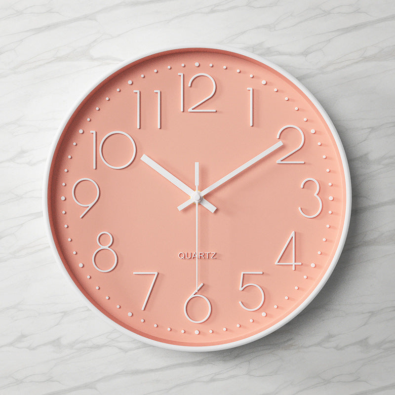 3D Large Numbers Classroom Silent Clock 12 Inches