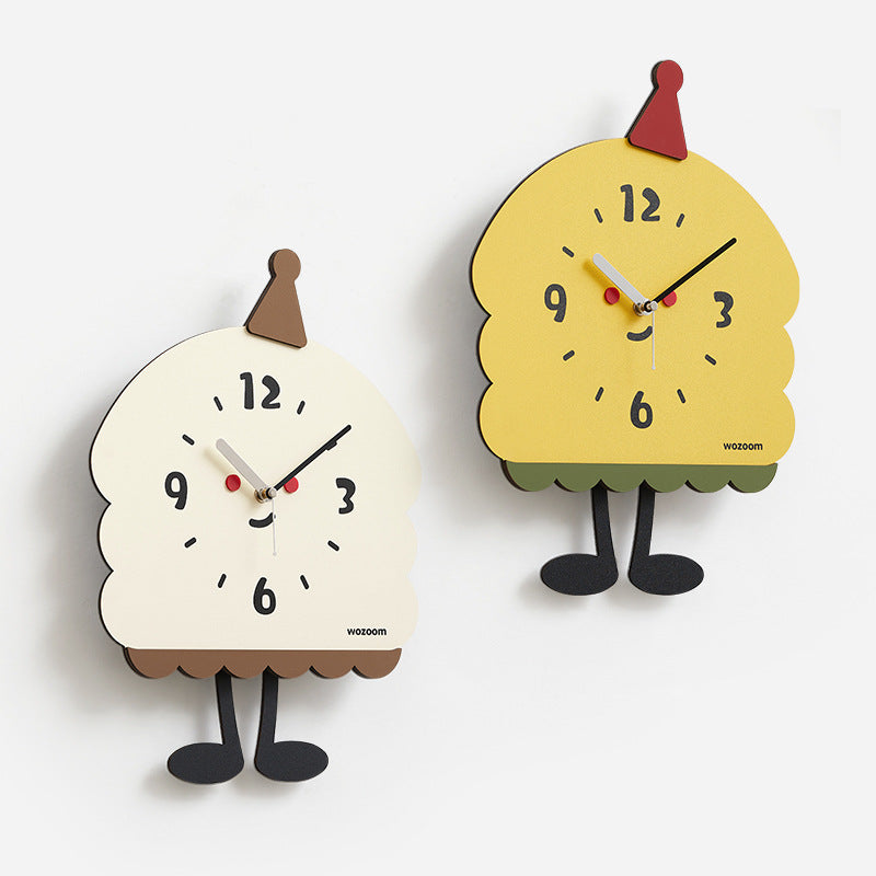 Christmas Cartoon Kids Bedroom Silent Clock
