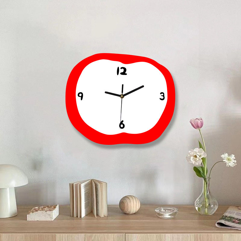 Odd Apple Shaped Silent Wall Décor Clock