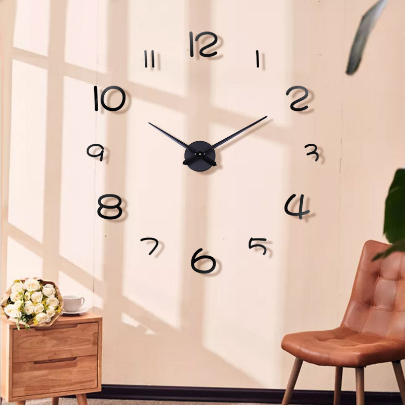 3D Sticker DIY Luminous Silent Wall Clock
