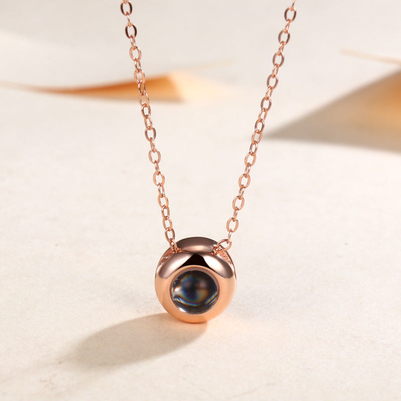 Custom Photo Projection Dainty Pendant