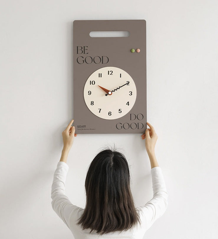 Minimalist Wall Hanging Silent Clock for Livingroom