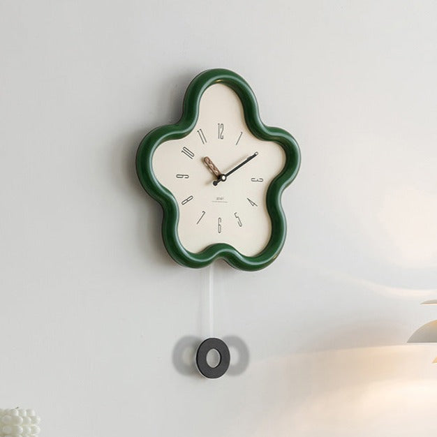 3D Flower Pendulum Clock for Bedroom