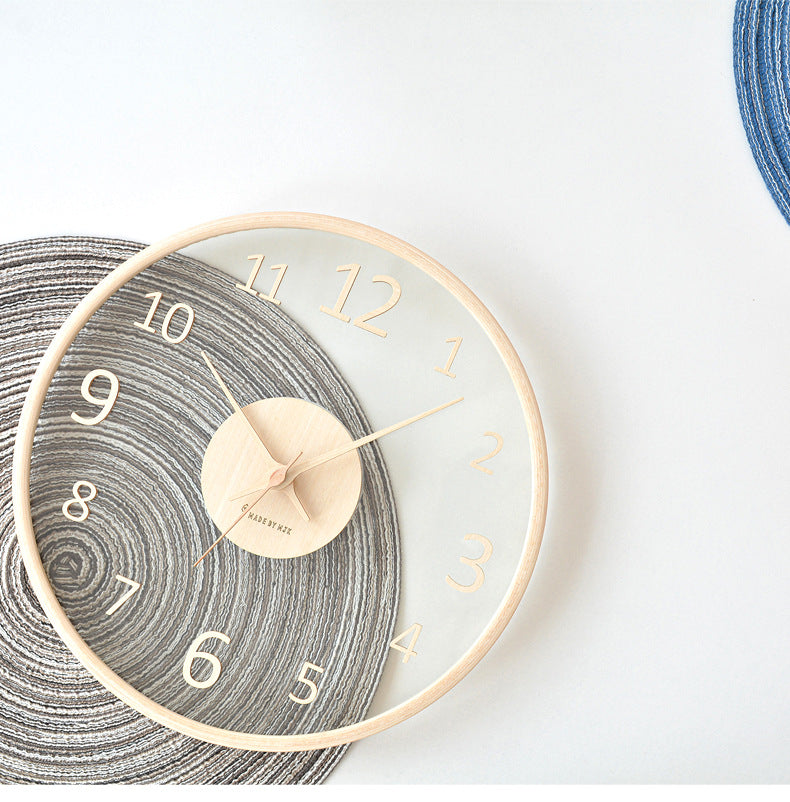Analogue Wall Décor Wood Clock for Home
