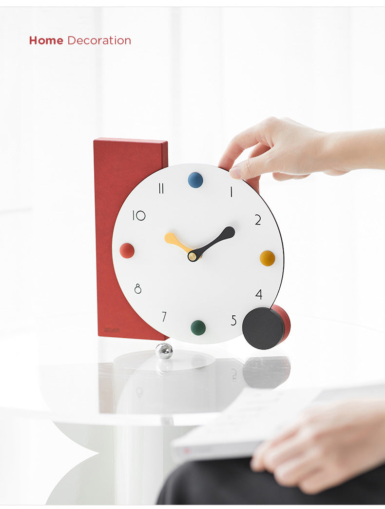 Cute Battery Operated Decorative Table Clock for Bedroom