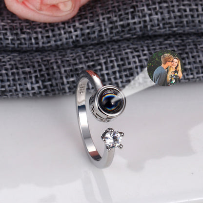 Photo Projection Women Ring - Adjustable Size