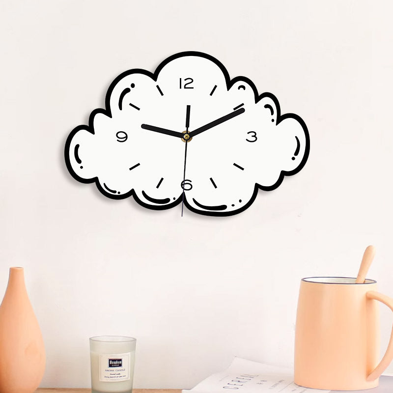 Clouds Shaped Silent Wall Décor Clock