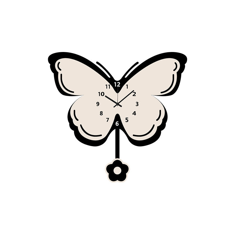 Butterfly Silent Pendulum Wall Clock
