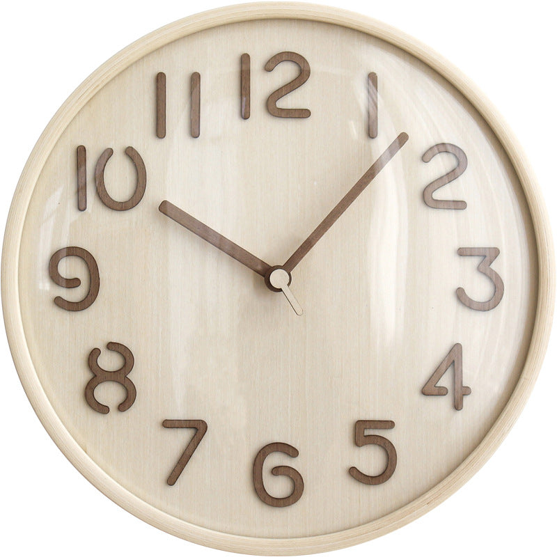 Analogue Wooden Noiseless Wall Décor Clock for Lounge