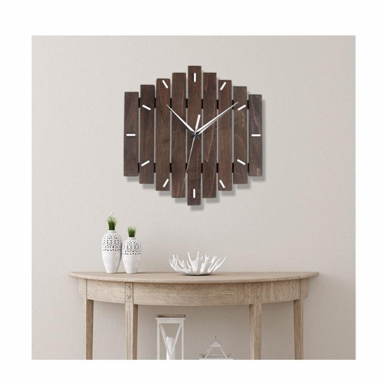 Unique Solid Wood Vintage Analog Silent Clock