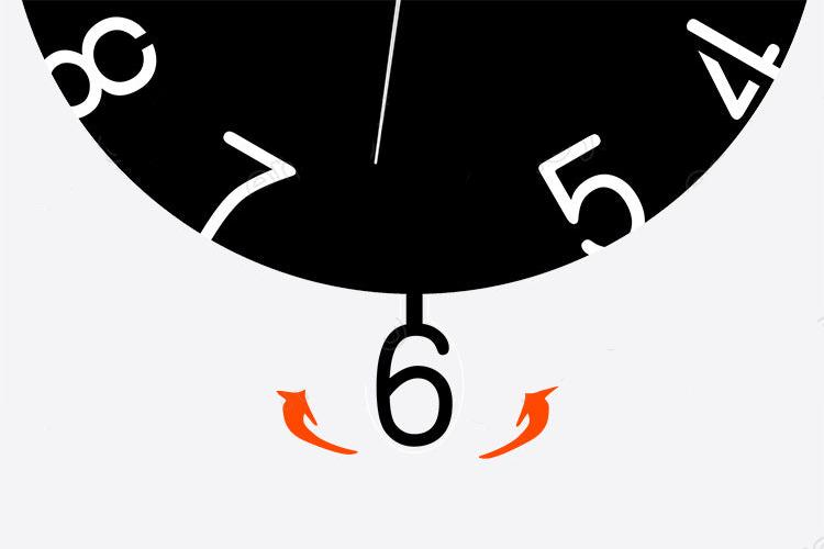 Creative Big Numbers Analog Pendulum Wall Clock