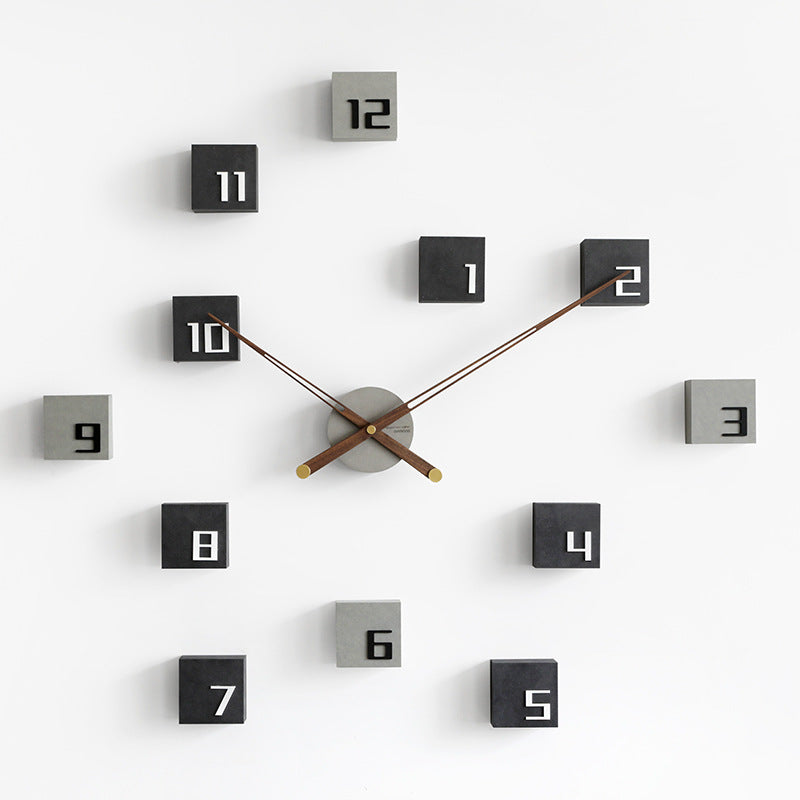Nordic Style 3D Creative Silent Wall Clock for Livingroom
