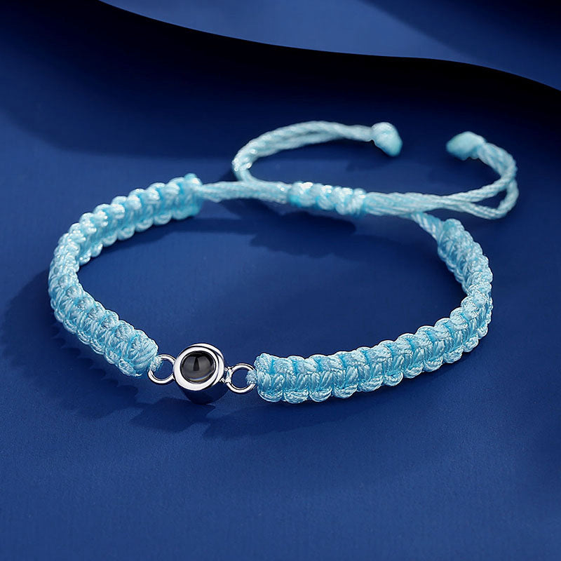 Custom Photo Projection Braided Rope Bracelet