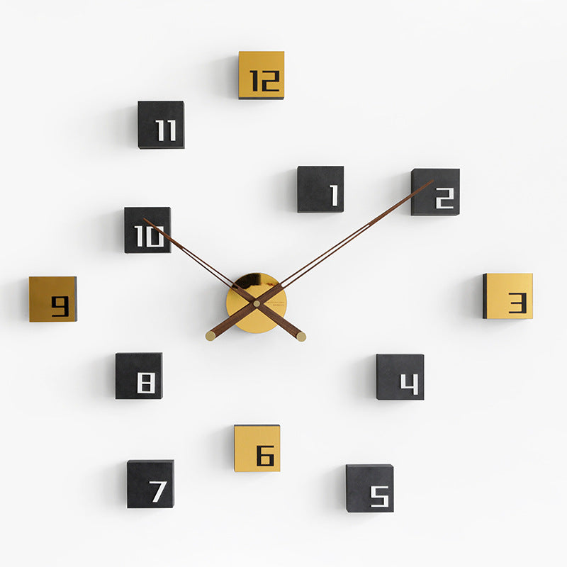 Nordic Style 3D Creative Silent Wall Clock for Livingroom