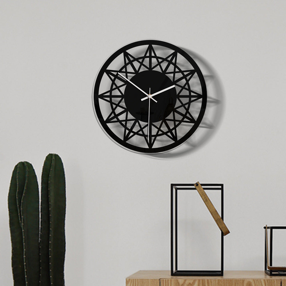 Geometric Soundless Wall Décor Clock for Home