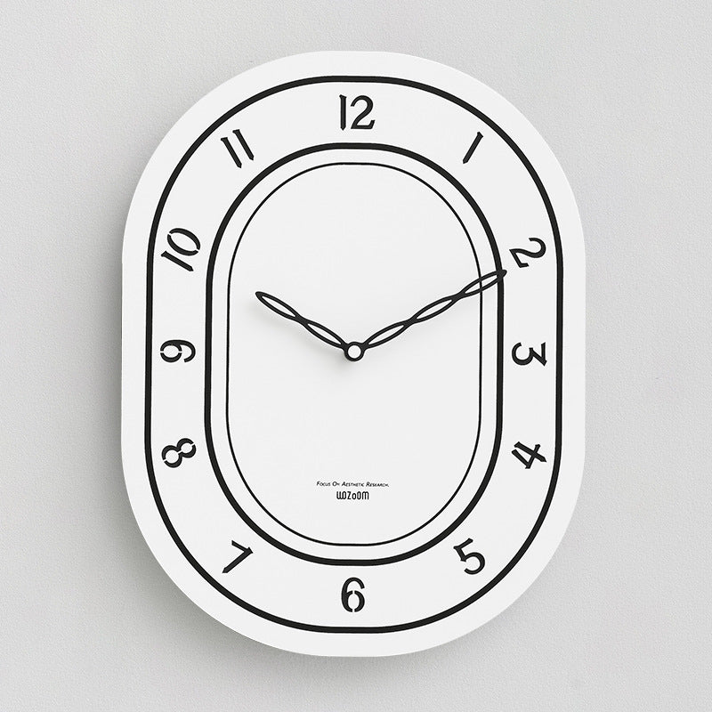 Battery Operated Long Wall Clock for Living Room