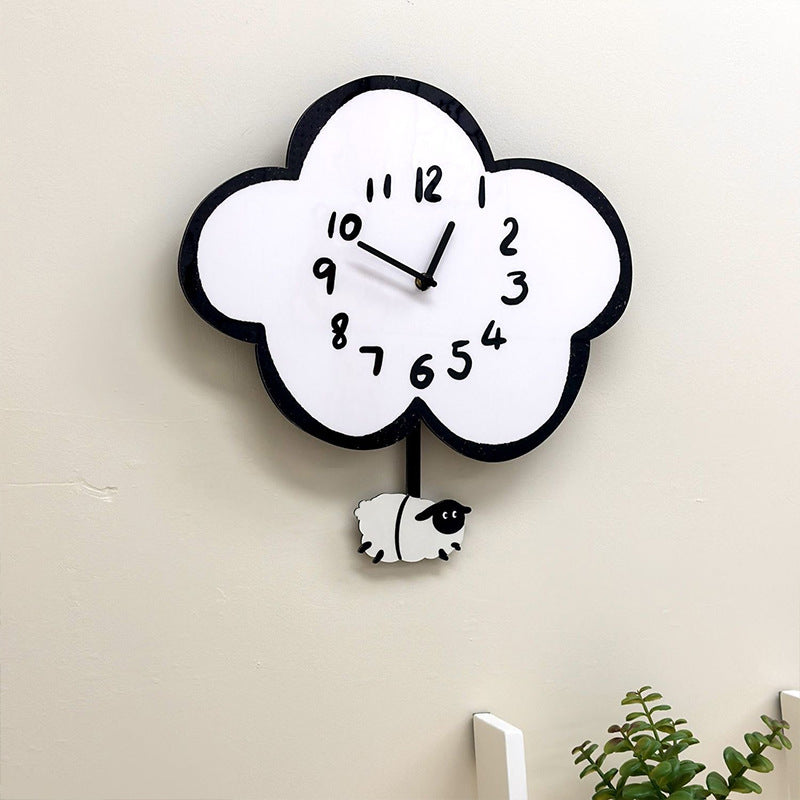 Swinging Sheep Silent Pendulum Wall Clock