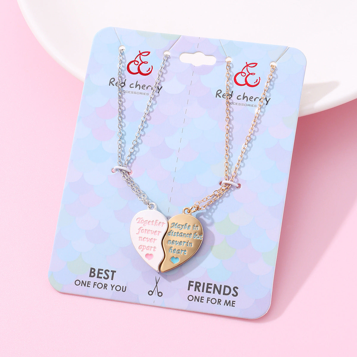 Half Heart Friendship Necklaces Distance Relationship Gift Set