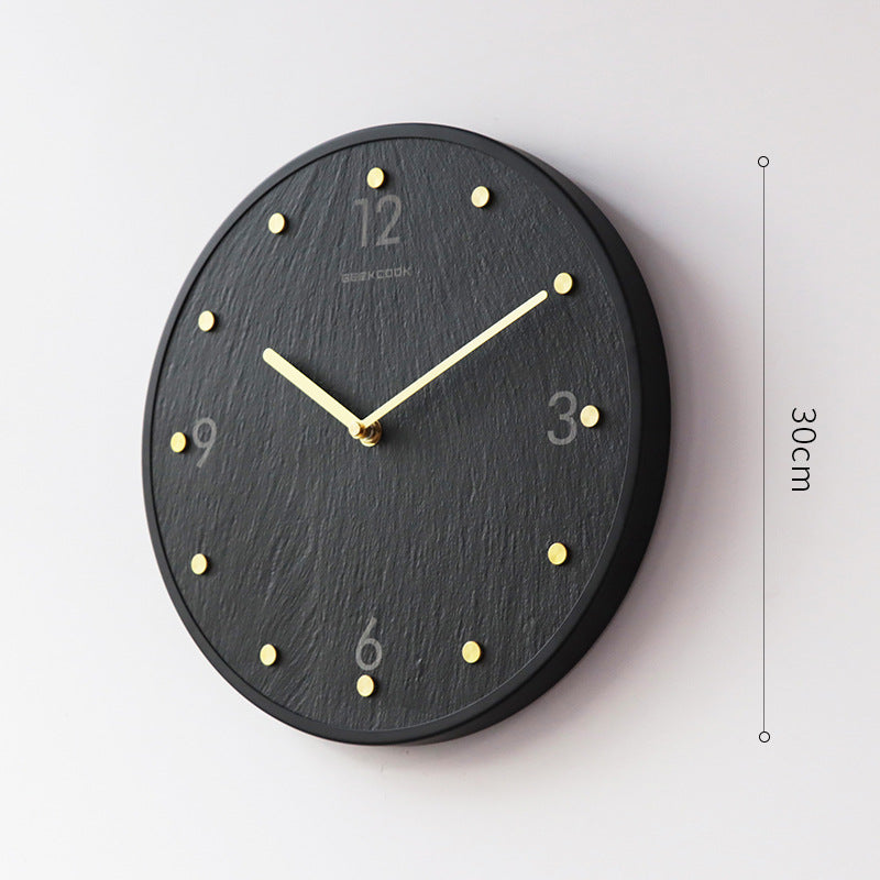 Natural Marble Pendulum Analog Silent Clock