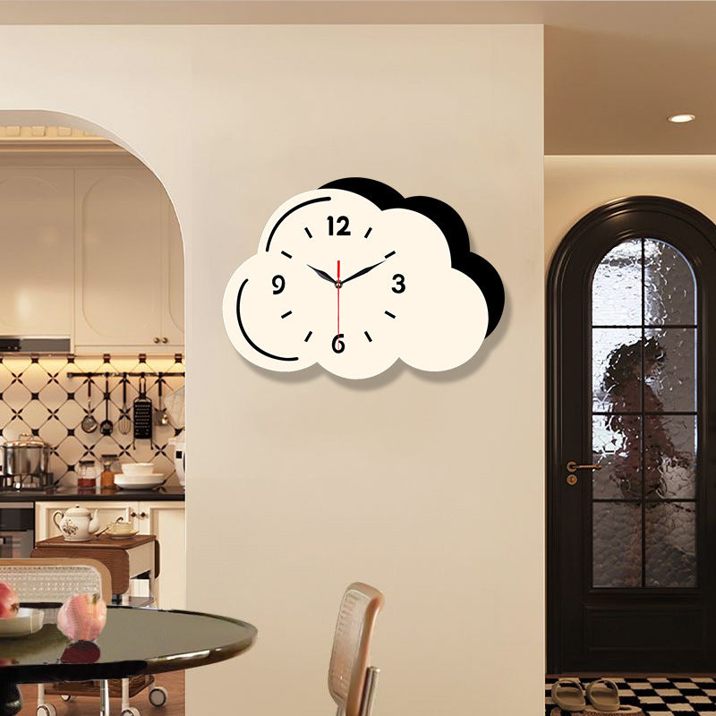Clouds Shaped Silent Wall Décor Clock