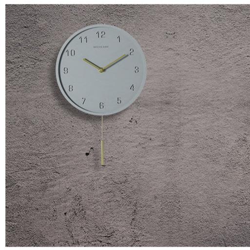 Concrete Nordic Pendulum Analog Wall Clock