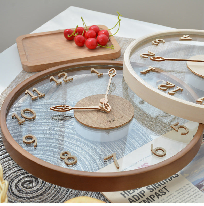 Analogue Wall Décor Wood Clock for Home