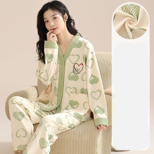 Women's Long Pajamas Button Down Pjs 100% Cotton