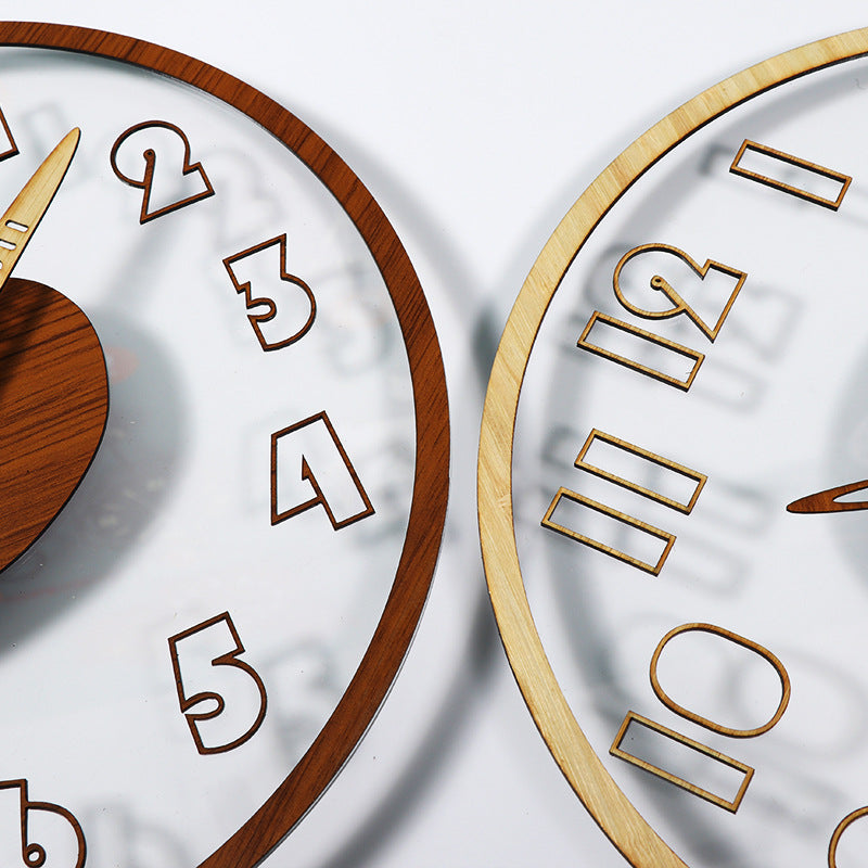 Modern Solid Wood Analog Wall Clock
