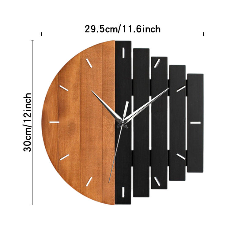 Unique Wooden Analog Silent Wall Clock