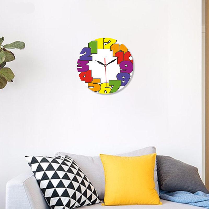 Funky Analog Silent Wall Clock for Kids Bedroom