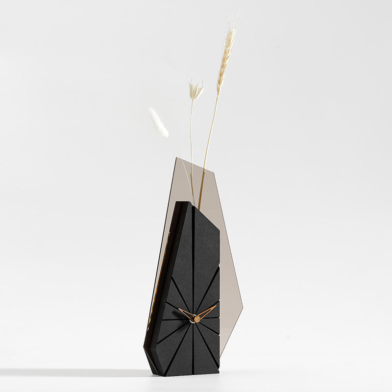 Unique Decorative Vase Table Clock for Living Room