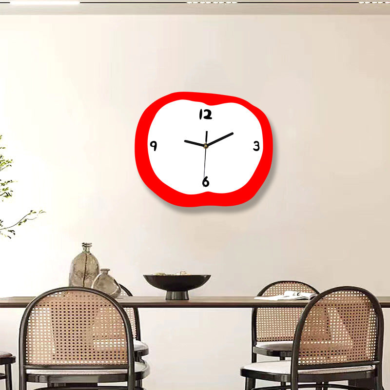 Odd Apple Shaped Silent Wall Décor Clock