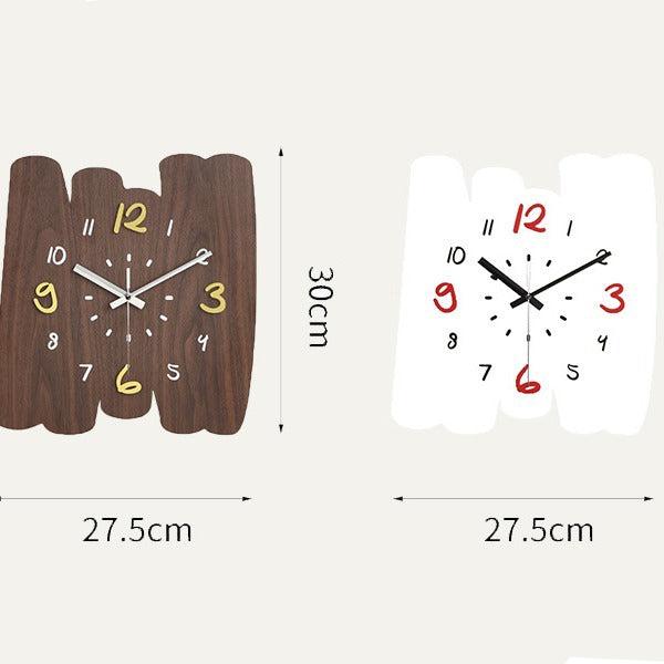 Paint Strokes Shaped Silent Wall Clock