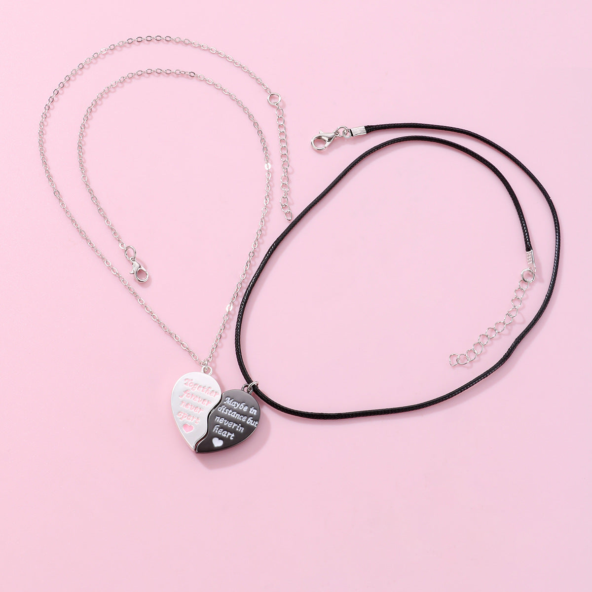 Half Heart Friendship Necklaces Distance Relationship Gift Set