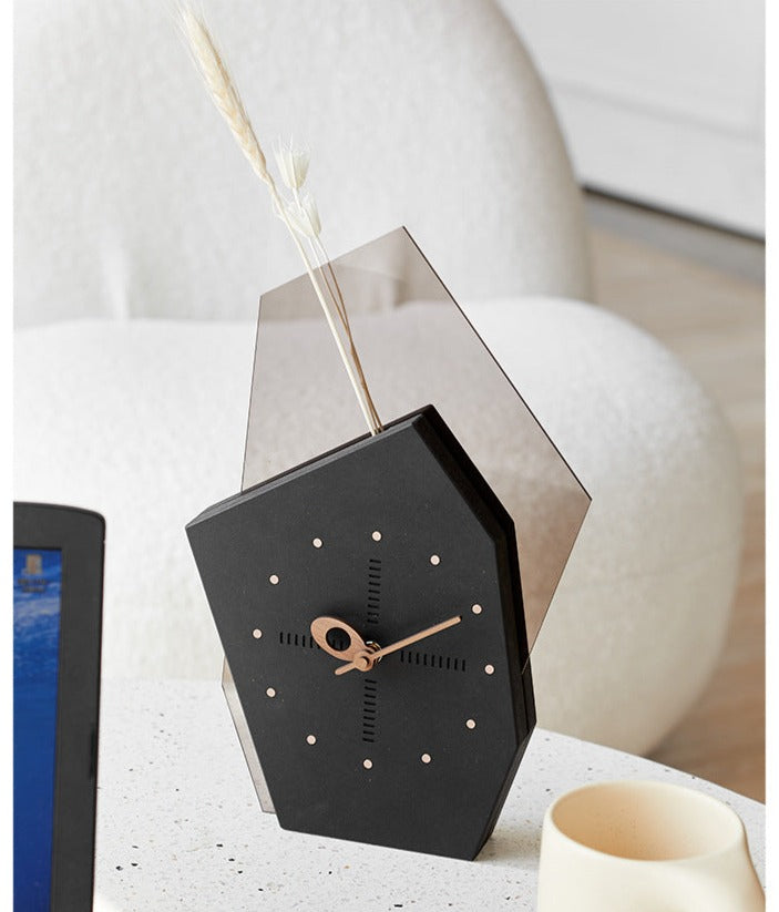 Modern Vase Table Clock for Living Room
