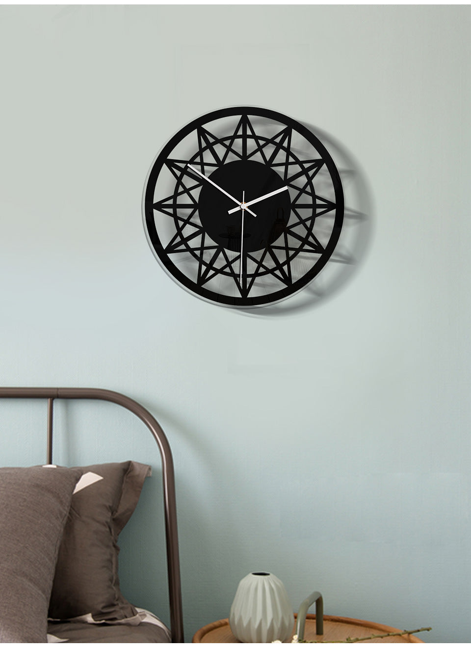 Geometric Soundless Wall Décor Clock for Home