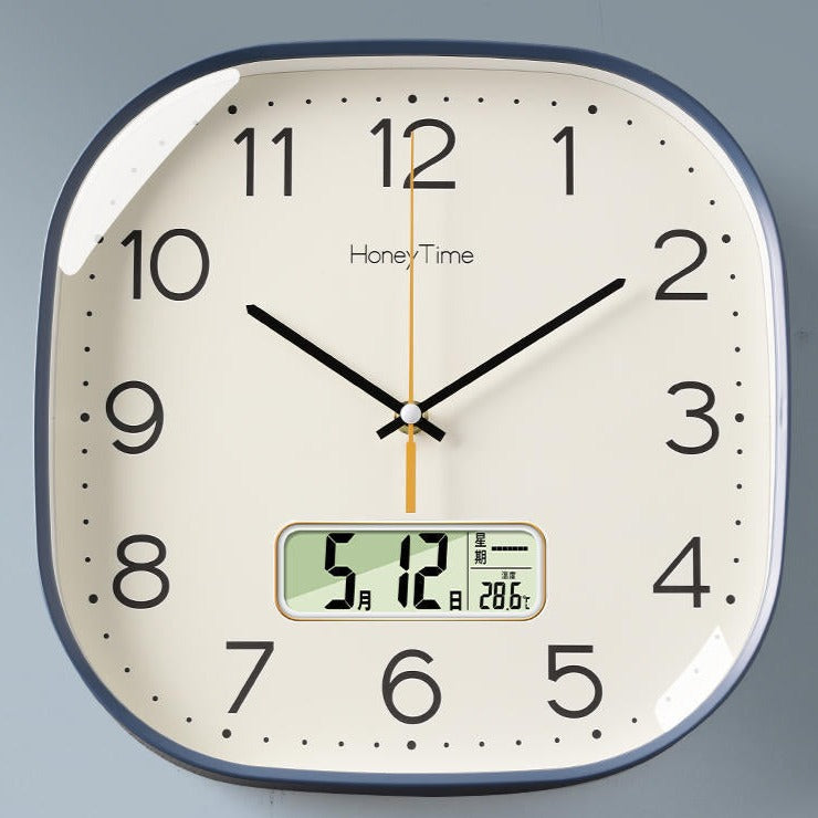 Modern Battery Operated Silent Wall Clock for Livingroom 12 Inches