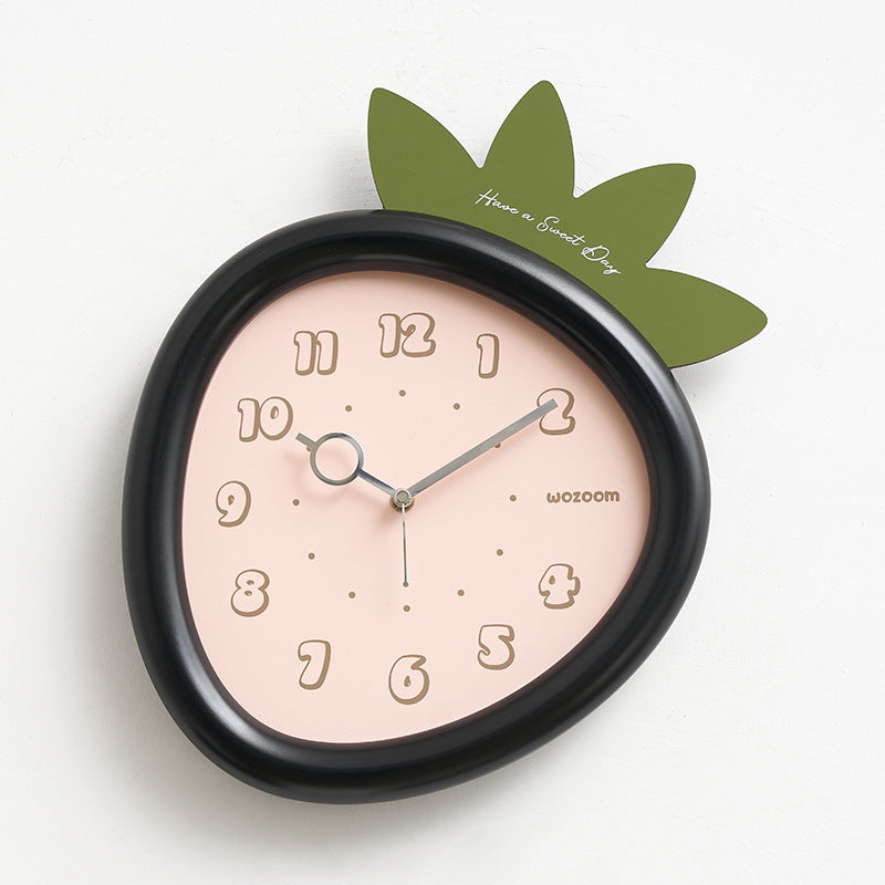 Loforay™ Cute Strawberry Shaped Silent Wall Clock