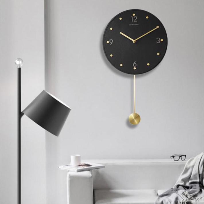 Natural Marble Pendulum Analog Silent Clock