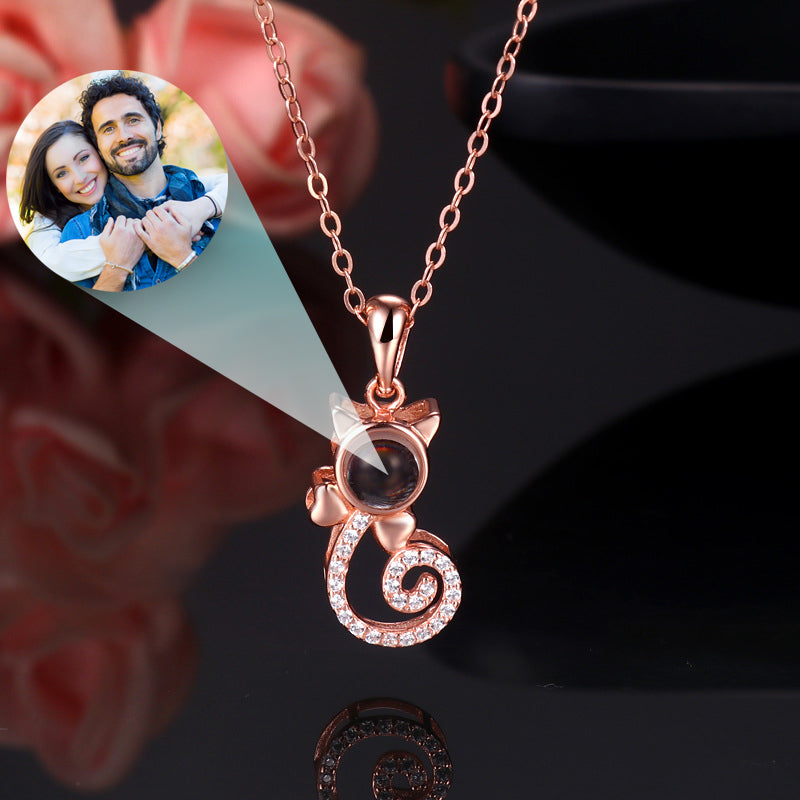 Cute Cat Photo Projection Pendant