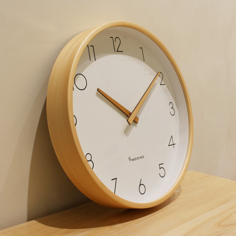 Nordic Minimalist Wooden Silent Wall Clock