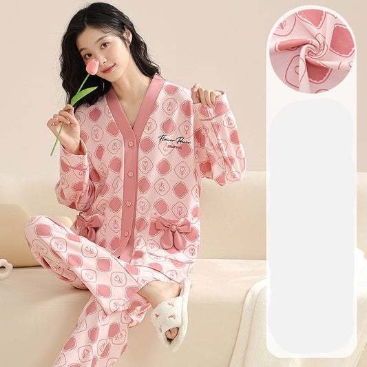 Long Sleeve PJs for Women Button Down Pajamas 100% Cotton