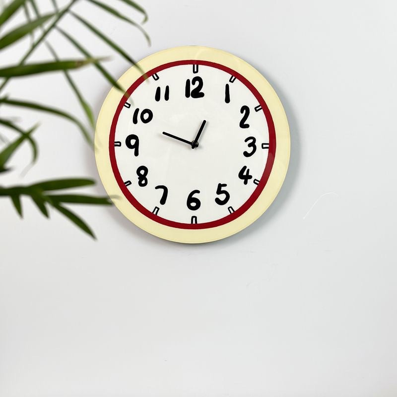 Hand Drawn Style Silent Wall Décor Clock